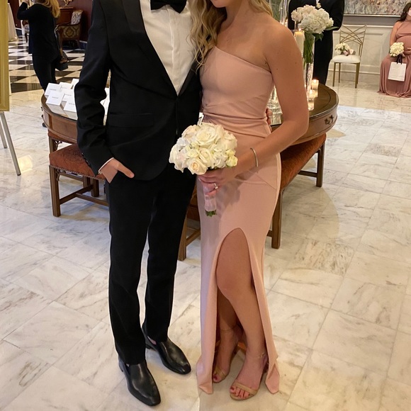 Nookie Lust One Shoulder Gown in Blush - Picture 5 of 7